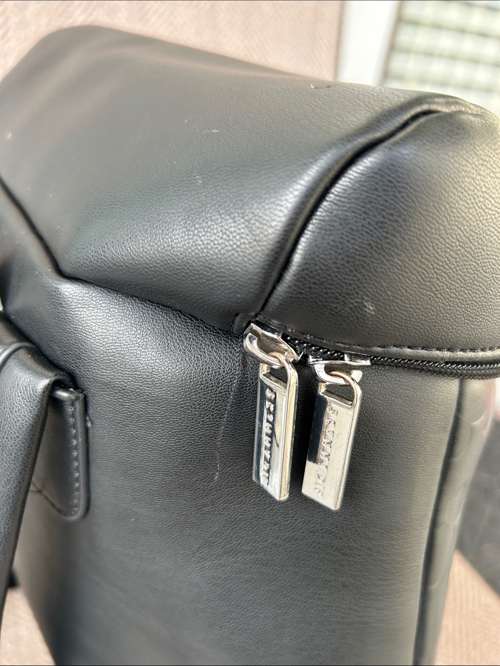 Disney Skinny Dip London Black Mickey Mouse Embossed Backpack. Faux Leather - Picture 4 of 12